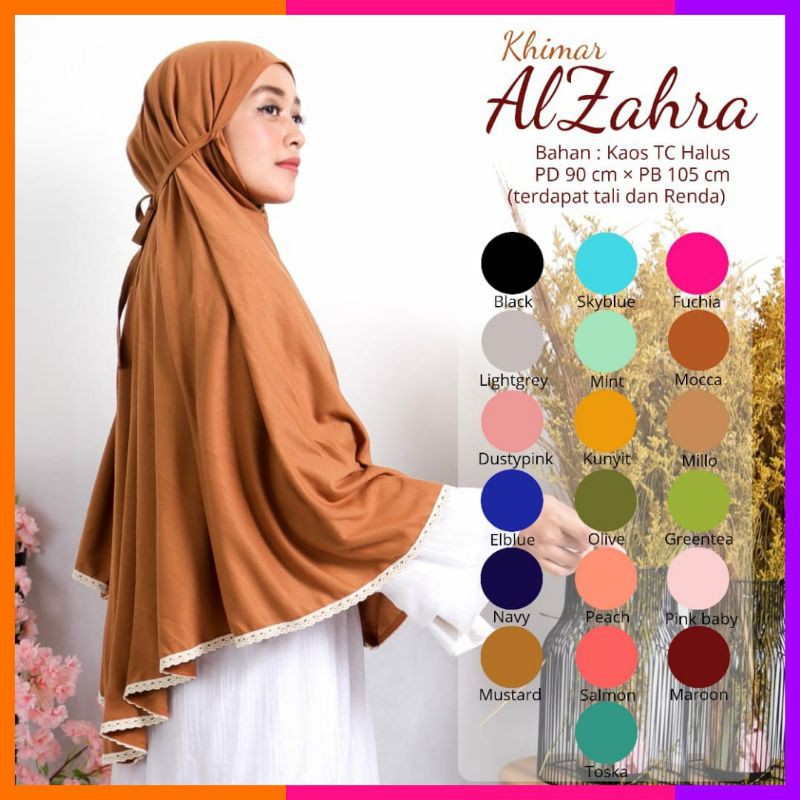 Hijab Dewasa Hijab Bergo Tali Bergo Maryam Alzahra Bahan Kaos Tc Halus Nyaman Dipakai - Bisa Cod