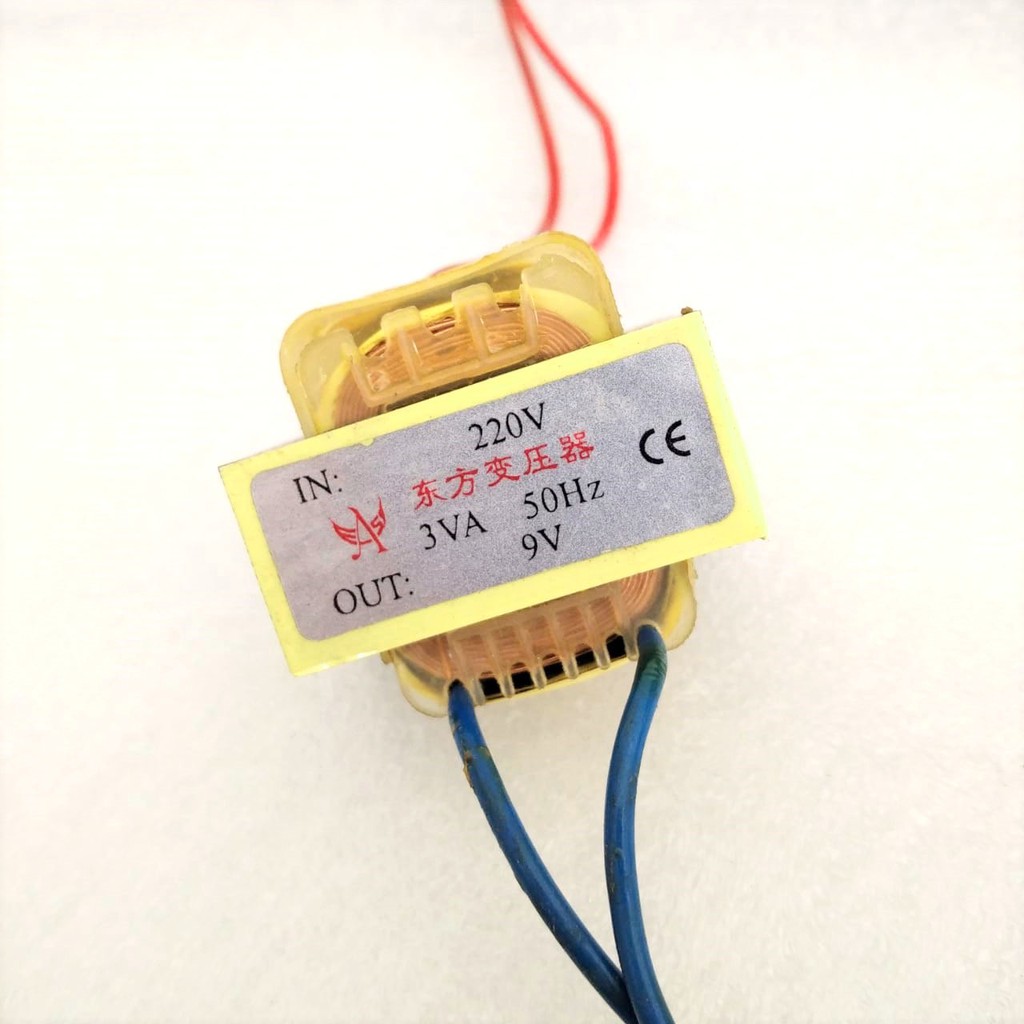 Transformer Travo AC 220V to AC 9V 3 watt 50Hz (1518T)
