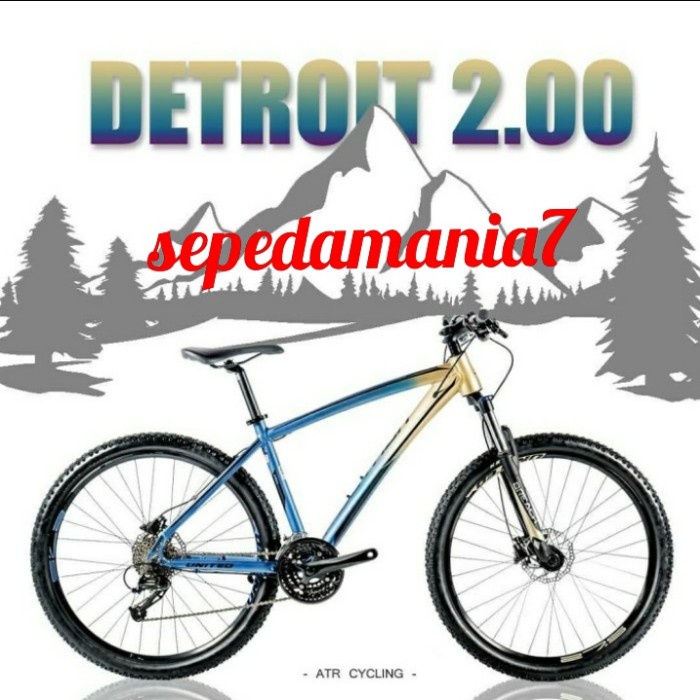 sepeda gunung 27,5 UNITED DETROID 2.0 HYDROLIC 3X9 speed