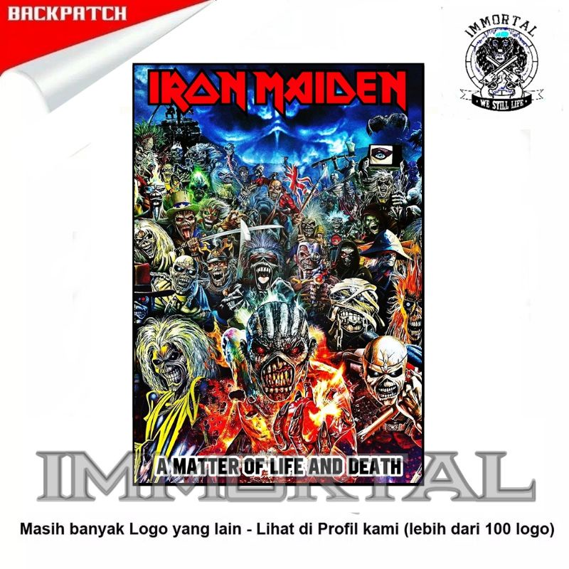 Backpatch emblem punggung jumbo besar iron maiden