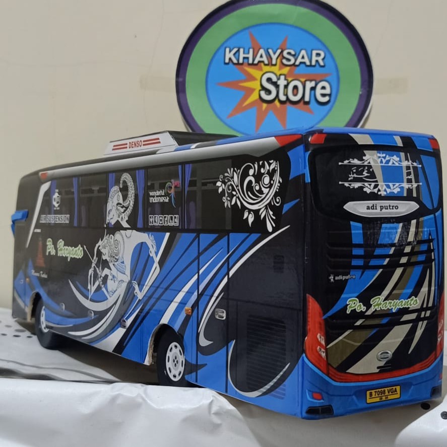 miniatur bus bis mainan bus bis shd haryanto jb3+ (BIRU)