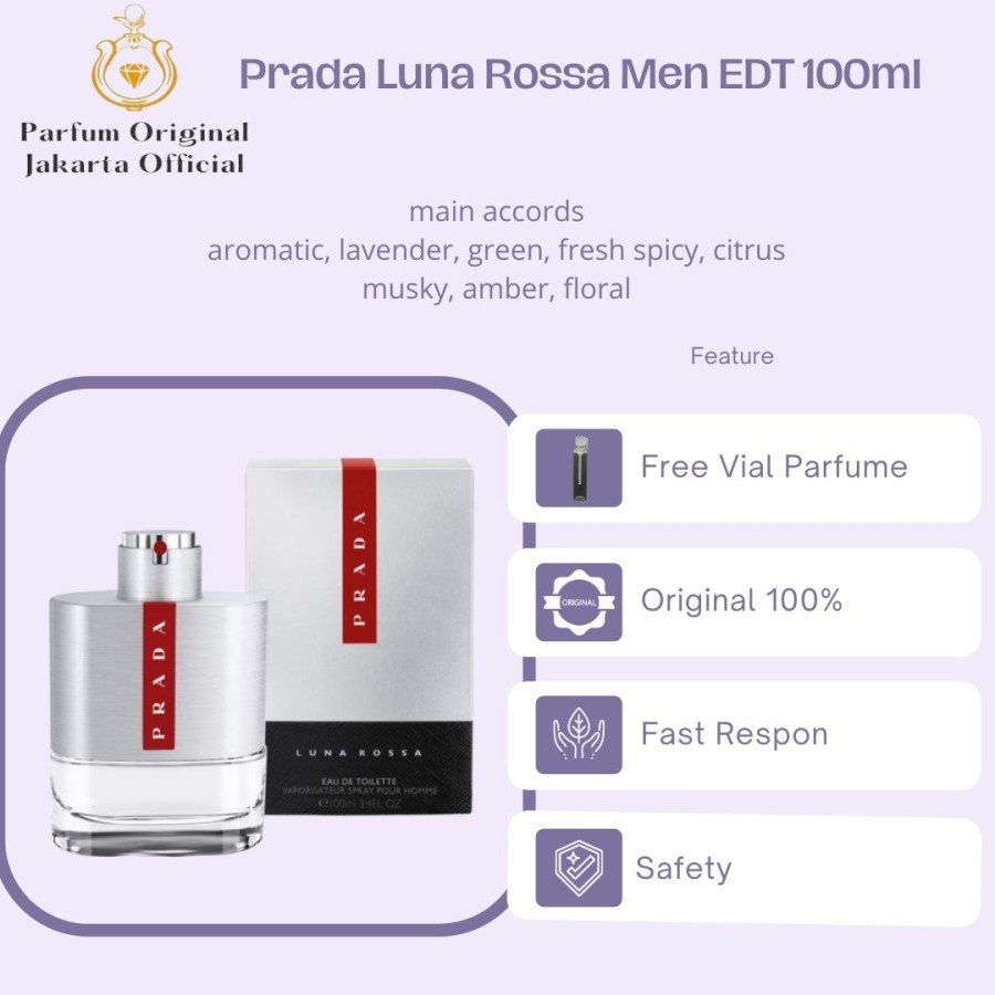 Parfum Parfume Perfume Asli Perawatan Kecantikan Original Import Branded Pria Laki Laki Cowok Prada 