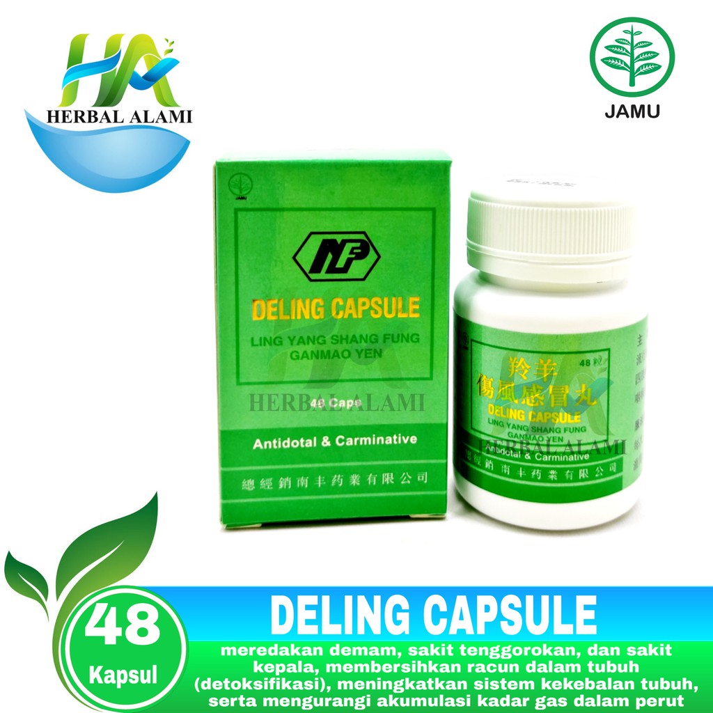 Ling Yang Shang Fung Ganmao Capsules (Deling) - Obat sakit kepala, demam, sakit tenggorokan