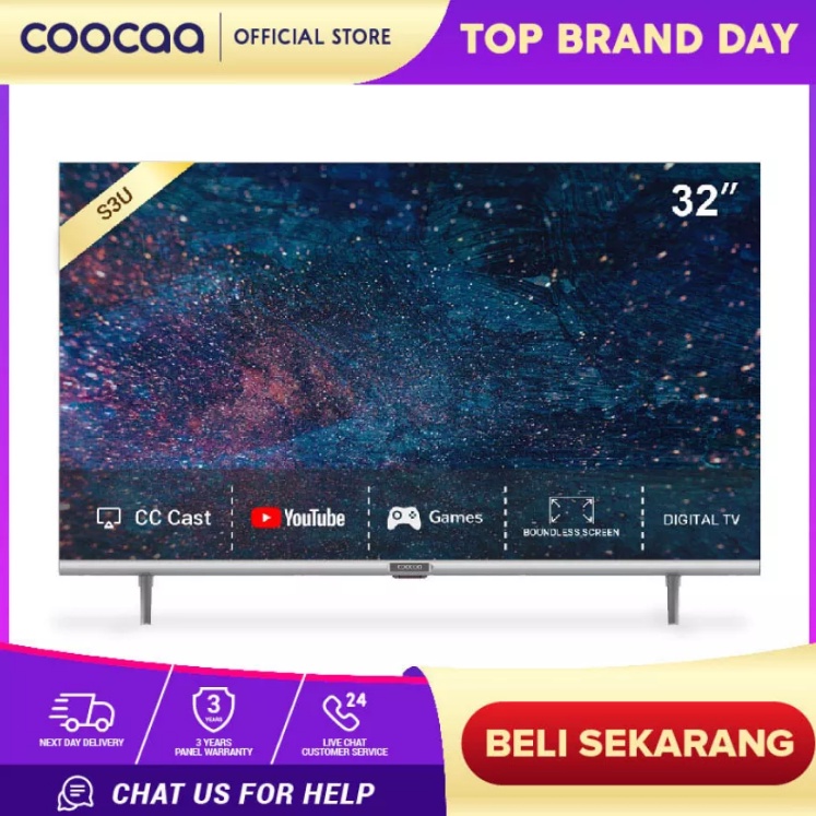 COOCAA 32 inch Digital Smart TV (Model : Coocaa 32S3U)