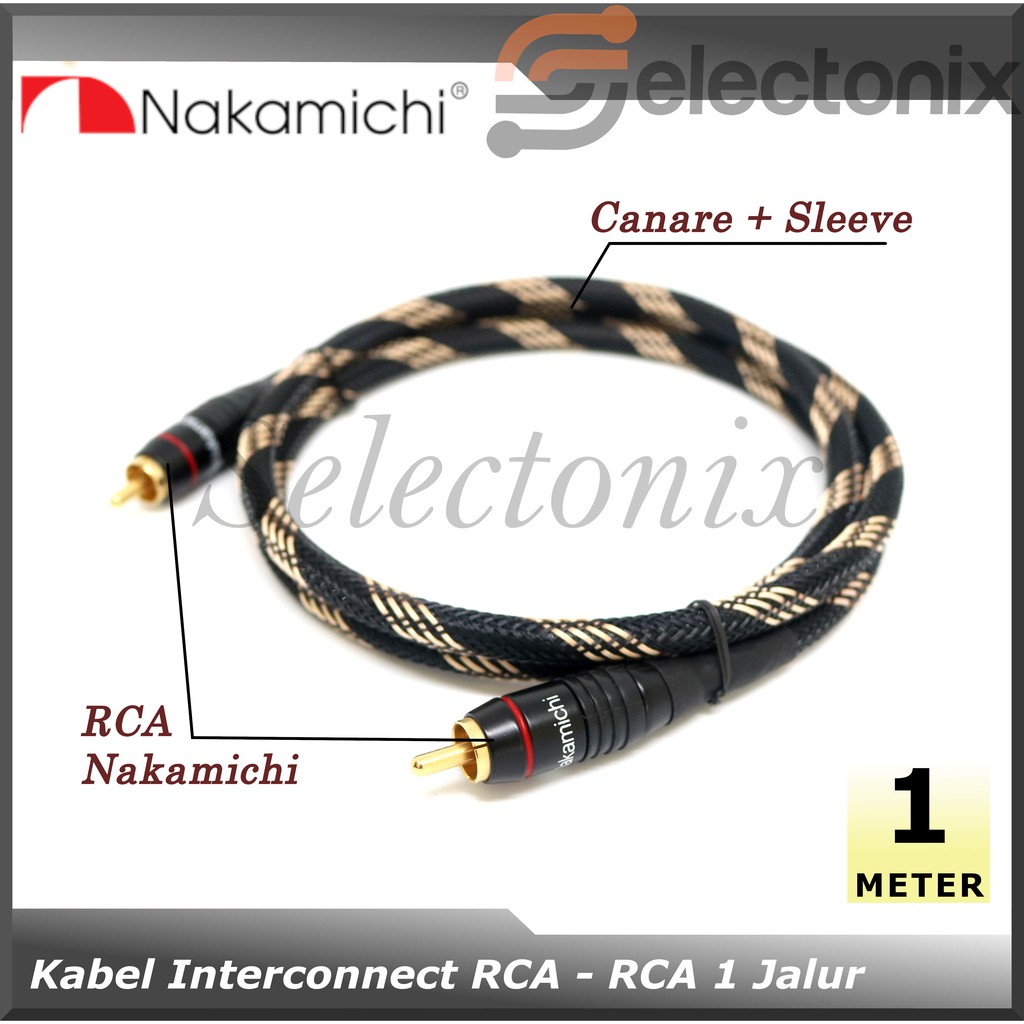 Kabel RCA Interconnect Sleeved | Nakamichi [1m]