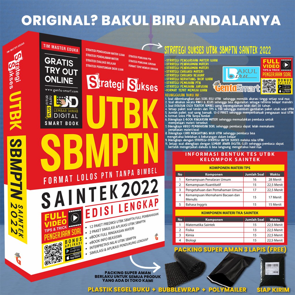 Buku Sbmptn Saintek Buku Utbk Saintek Strategi Sukses Utbk Sbmptn Saintek 2022 Format Lolos Ptn Shopee Indonesia