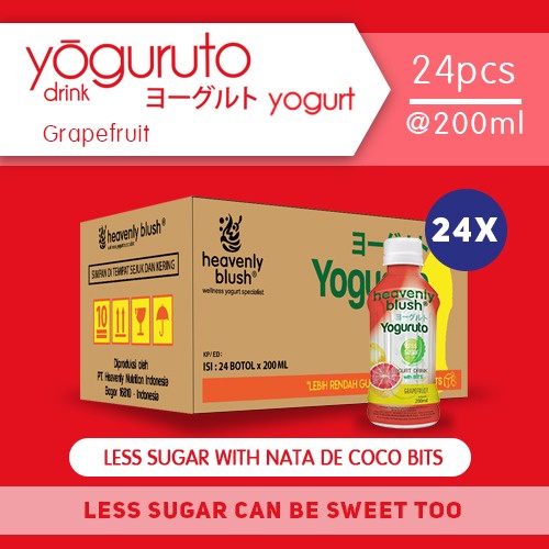 

NEW Heavenly Blush Yoguruto Botol Grape Fruit 24x200ml