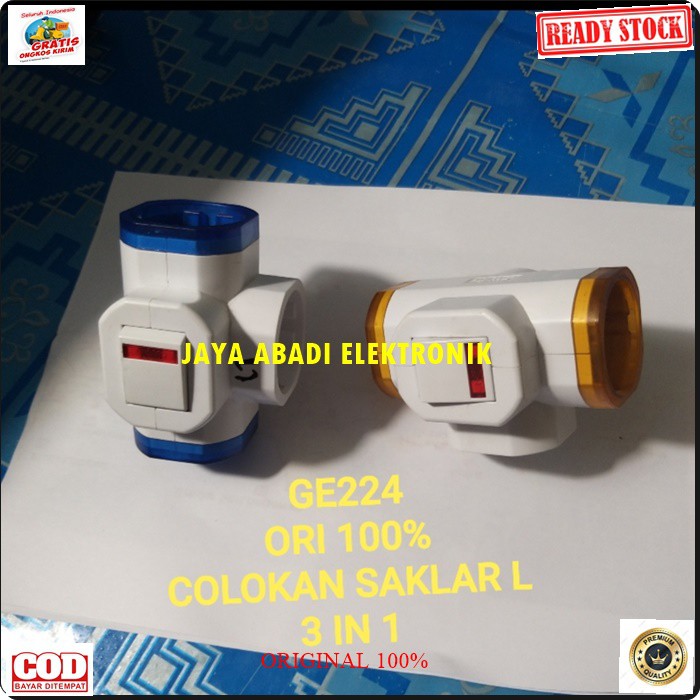 G224 Colokan listrik kepiting 3 in1 saklar lampu Steker Cabang on off stop kontak listrik 3in1 terminal kepiting piting stop kontak setrum multifungsi universal tahan panas penambah G224  PRAKTIS GK PERLU BONGKAR PASANG RUMAH TINGGAL COLOK SAJA  termi