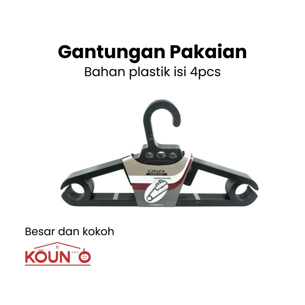 Gantungan Baju Plastik Hanger Baju Plastik Hanger Gantungan Pakaian Isi 4 pcs