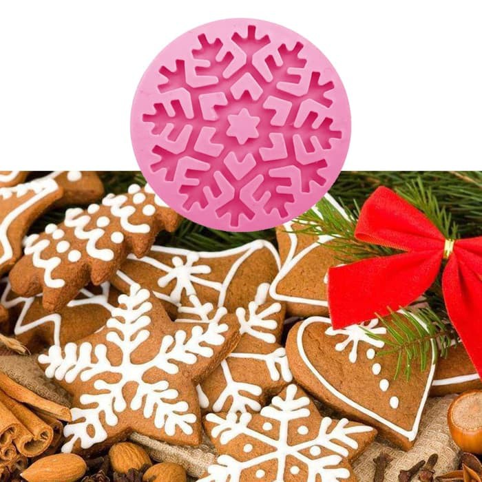 3D Silicon Mold Fondant Cake Decoration - Single Snowflake