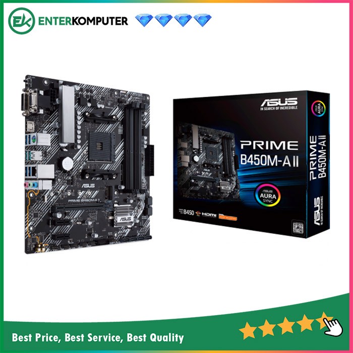 Asus PRIME B450M-A II (AM4, AMD Promontory B450, DDR4, USB3.2, SATA3)