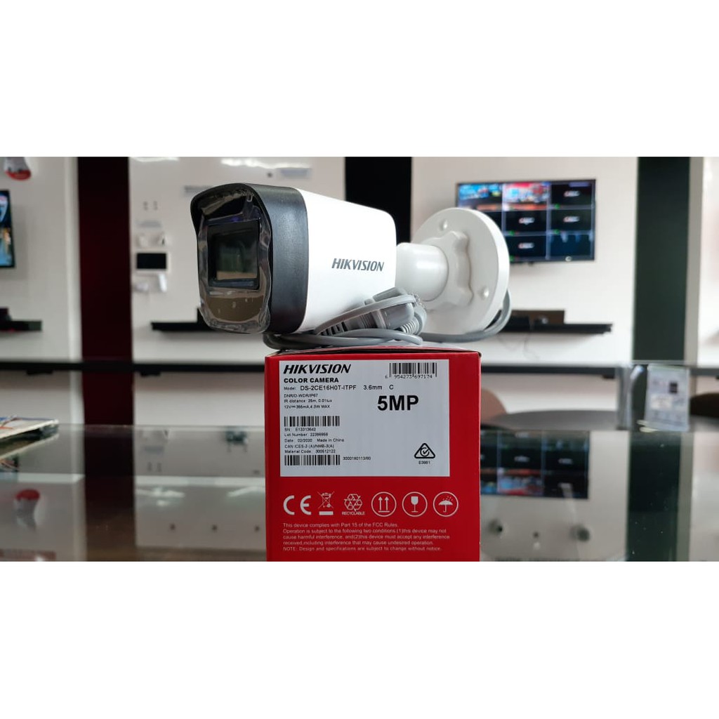 Jual Camera CCTV Hikvision 5MP 5 MP DS-2CE16H0T-ITPF Outdoor HD