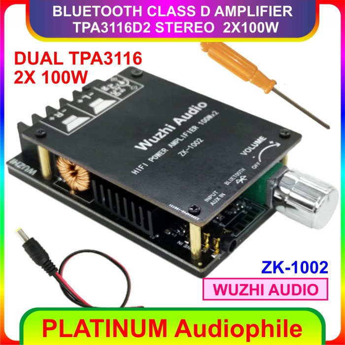 TPA3116 Bluetooth Amplifier Class D 2x100W Class D Amplifier ZK-1002