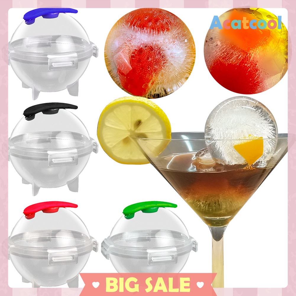 4pcs Round Ball Ice Cube Mold Maker DIY Sphere Ice Ball Device with Funnel