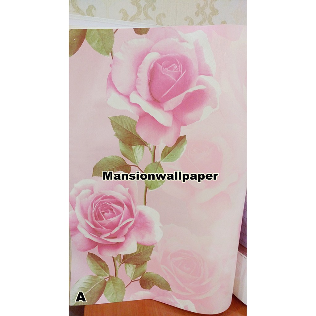 Wallpaper Dinding Bunga Mawar Besar 3d Eksklusif Shopee Indonesia