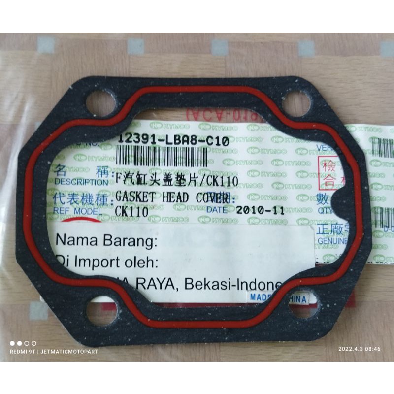 GASKET HEAD COVER Kymco Cevira,Visa 100cc