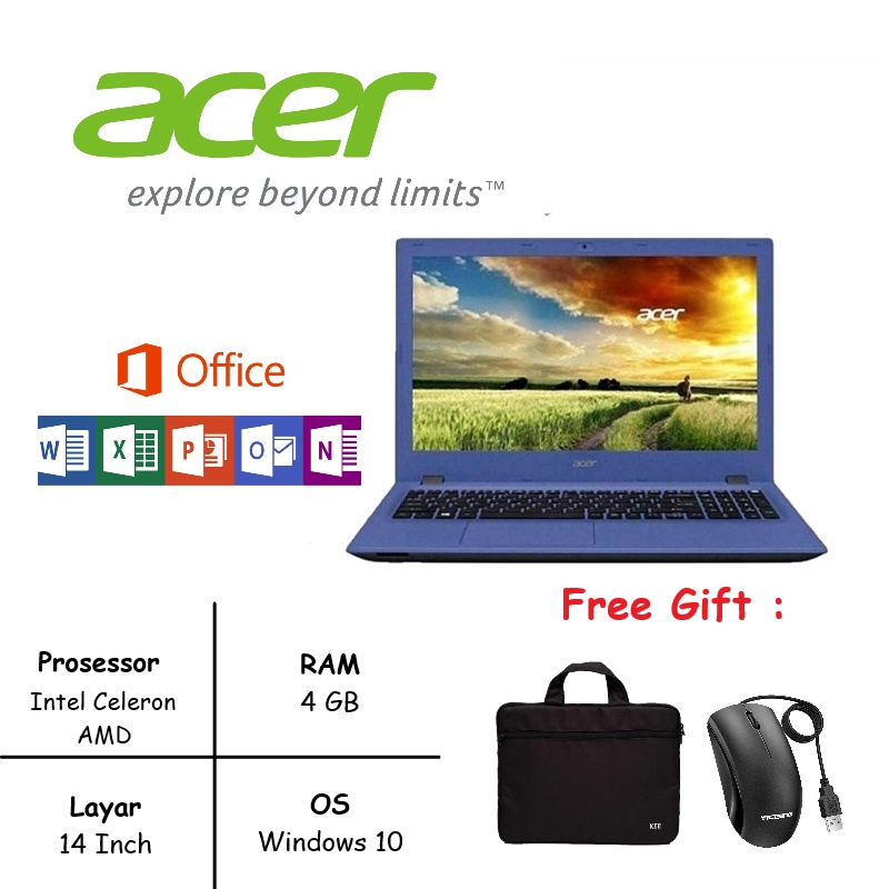 Laptop ACER ES1-432 14inch RAM 8GB SSD 512GB