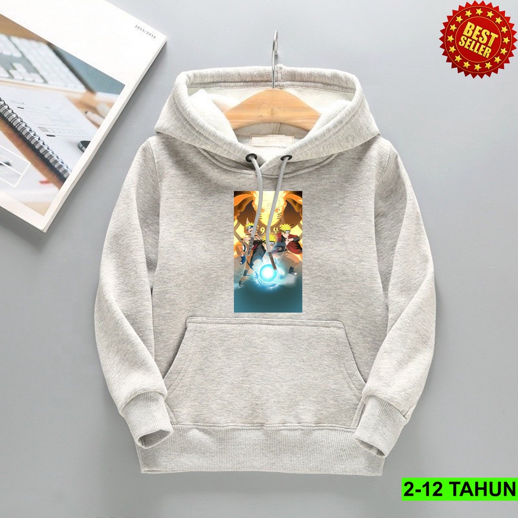 Hoodie NARUTO 3 Anak Laki Laki Hodie Anak Usia 2-12 Hodie NARUTO Anak Umur 2 3 4 5 6 7 8 9 10 11 12 Tahun Jaket NARUTO Anak Cewek Cowok