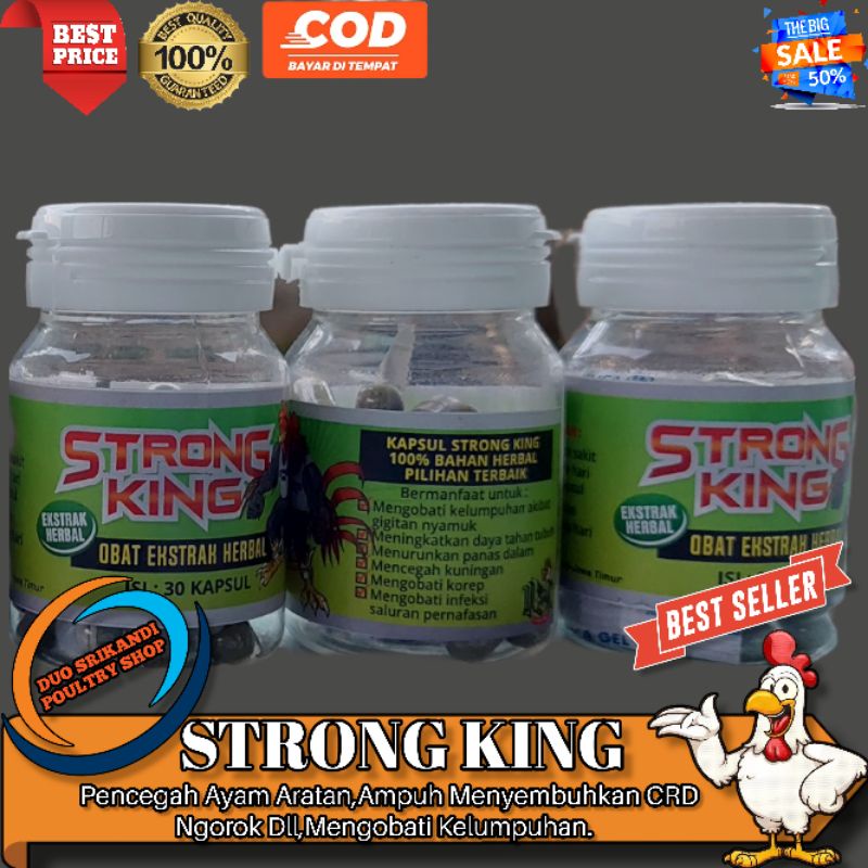 Strong King - obat Ayam herbal Ampuh Aratan Ngorok CRD