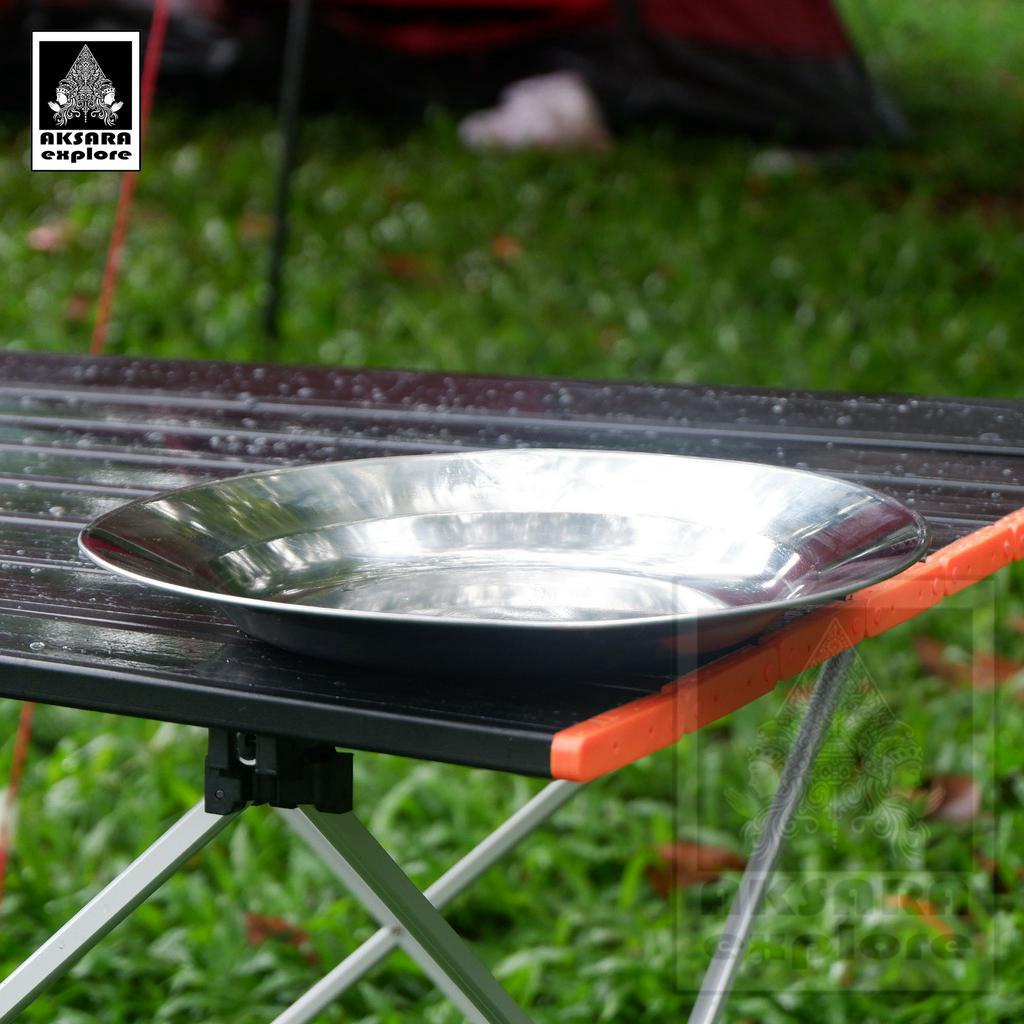 Piring camping stainless tebal outdoor 24 cm palava