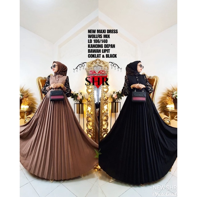 BEST SELLER  MAXI DRESS CREP MACAN ORI SHR