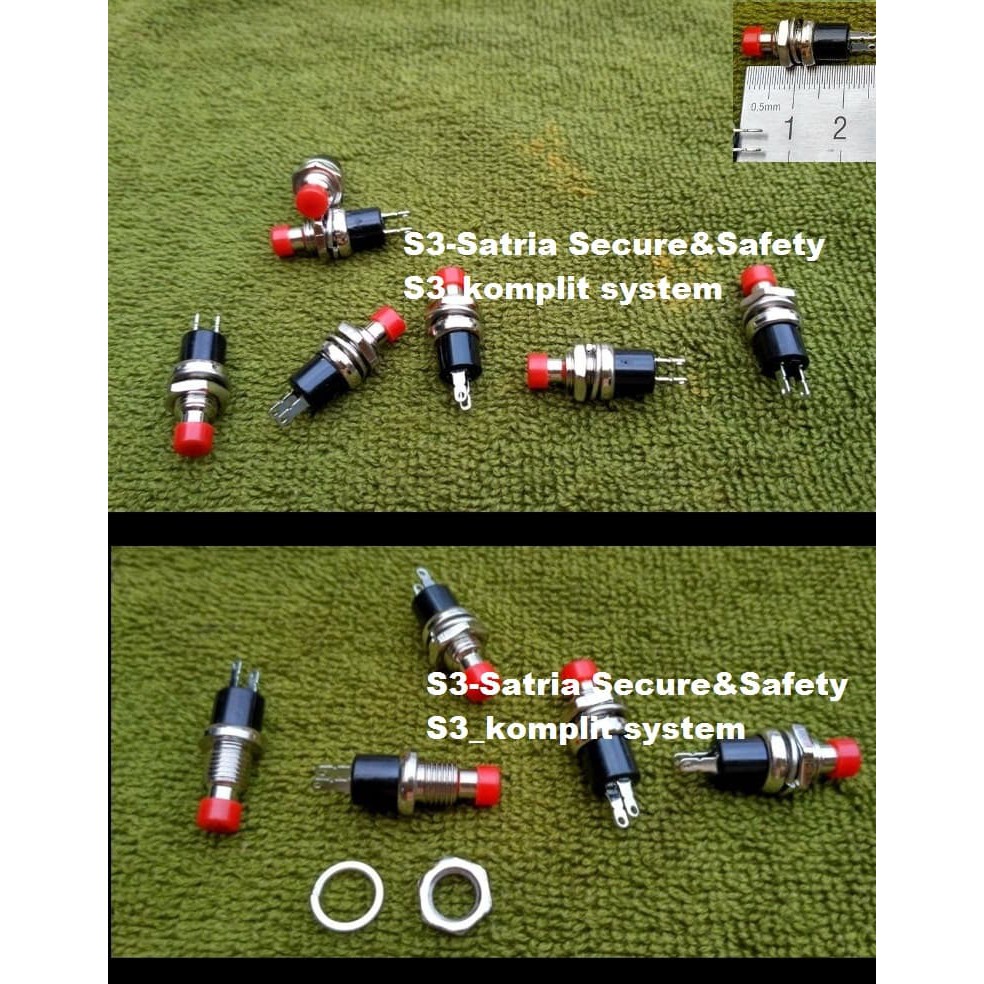 Tombol kecil mini Push On momentary di tekan ON lepas OFF