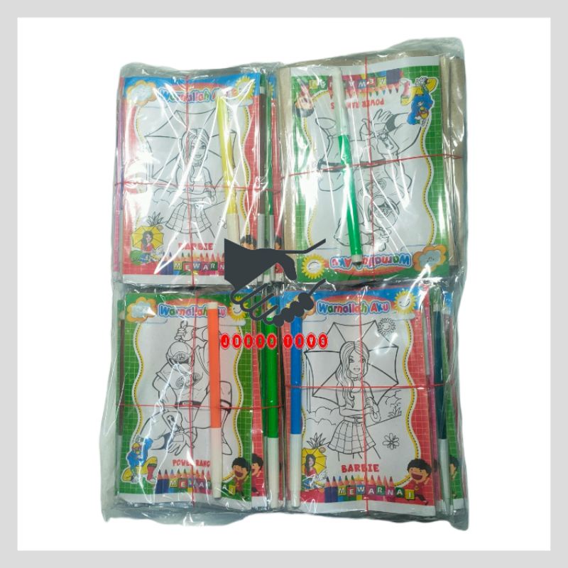 Mewarnai Spidol 10Cm × 14 Cm isi 100 Pcs Grosir