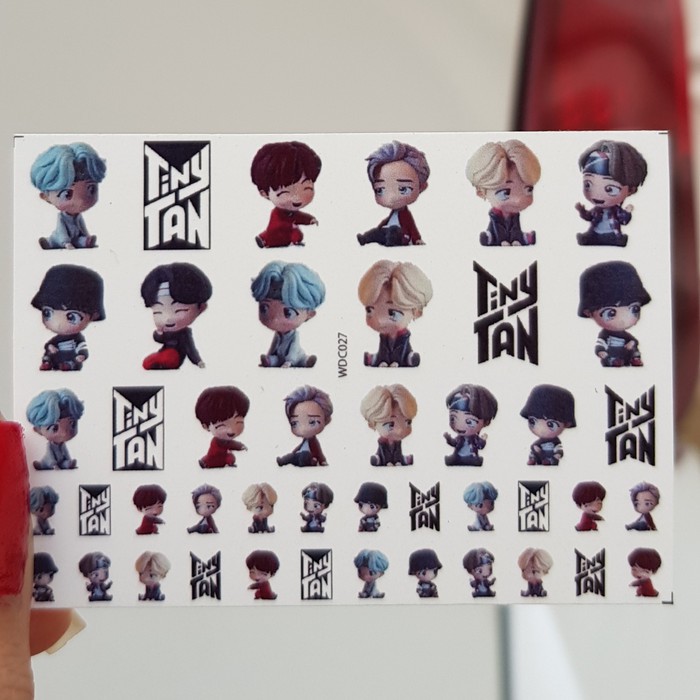 KPOP Water Transfer Nail Stickers Nail Decals Stiker Kuku Decal