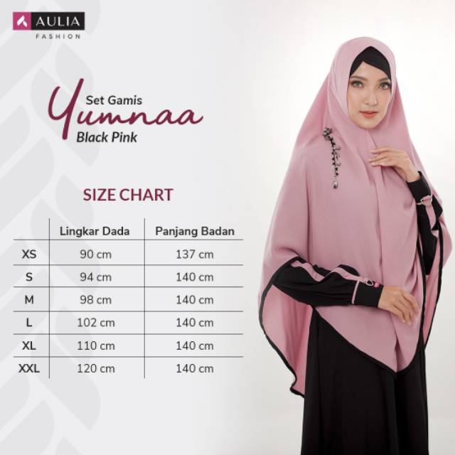 Yumna Black Pink By Aulia Collection