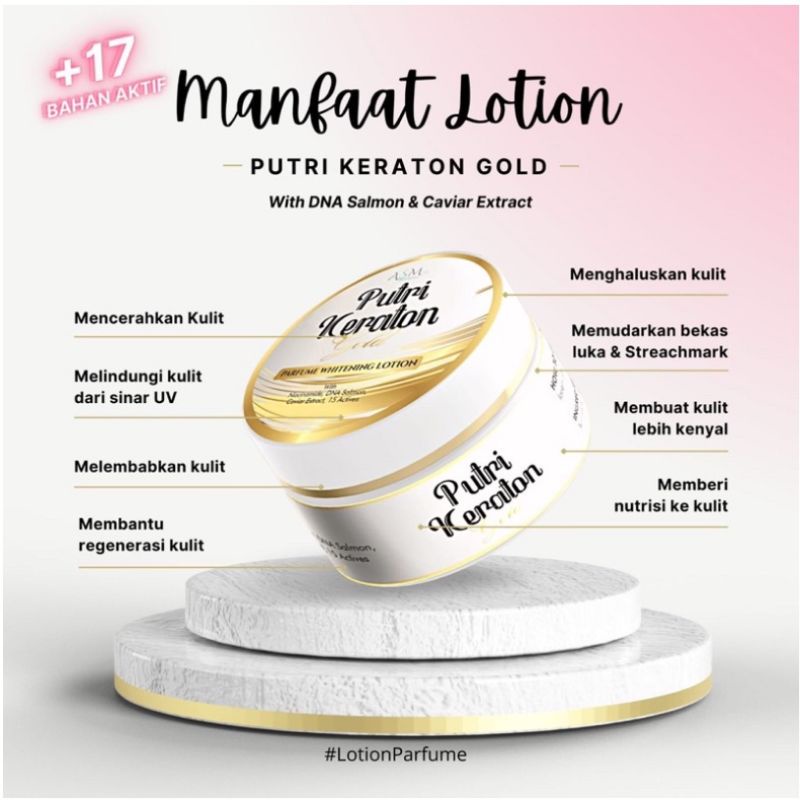 BEST SELLER HB Lotion Hand and Body Lotion PUTRI KERATON GOLD ASM PUTERI KERATON GOLD