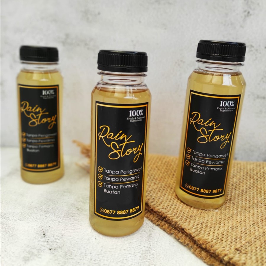 Isi 4 botol Minuman Sehat Khas Thailand Lemongrass Pandan Tea / Teh Sereh Pandan Segar Natural Alami