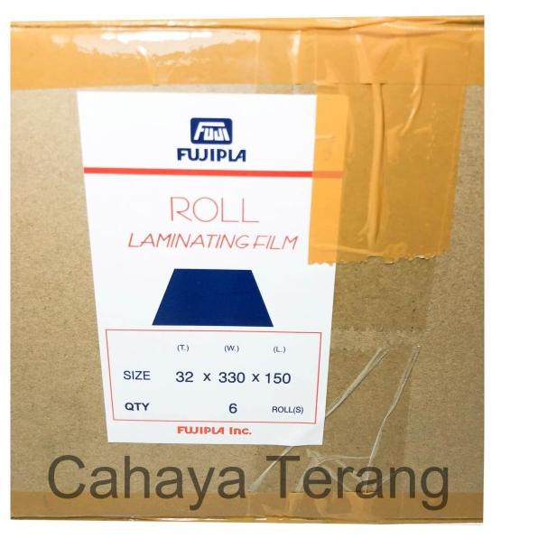 

☋ Plastik Laminating Roll Glossy Merk Fujipla Ukuran 330mm x 150M ❀