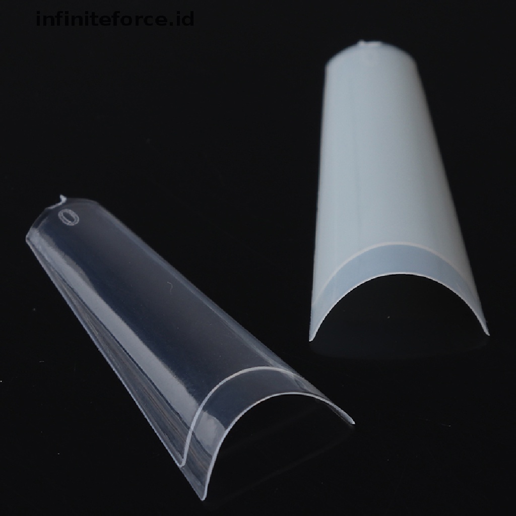 Infiniteforce.id 500Pcs / Kantong Kuku Palsu Akrilik Full Cover 10 Ukuran Untuk Nail Art DIY