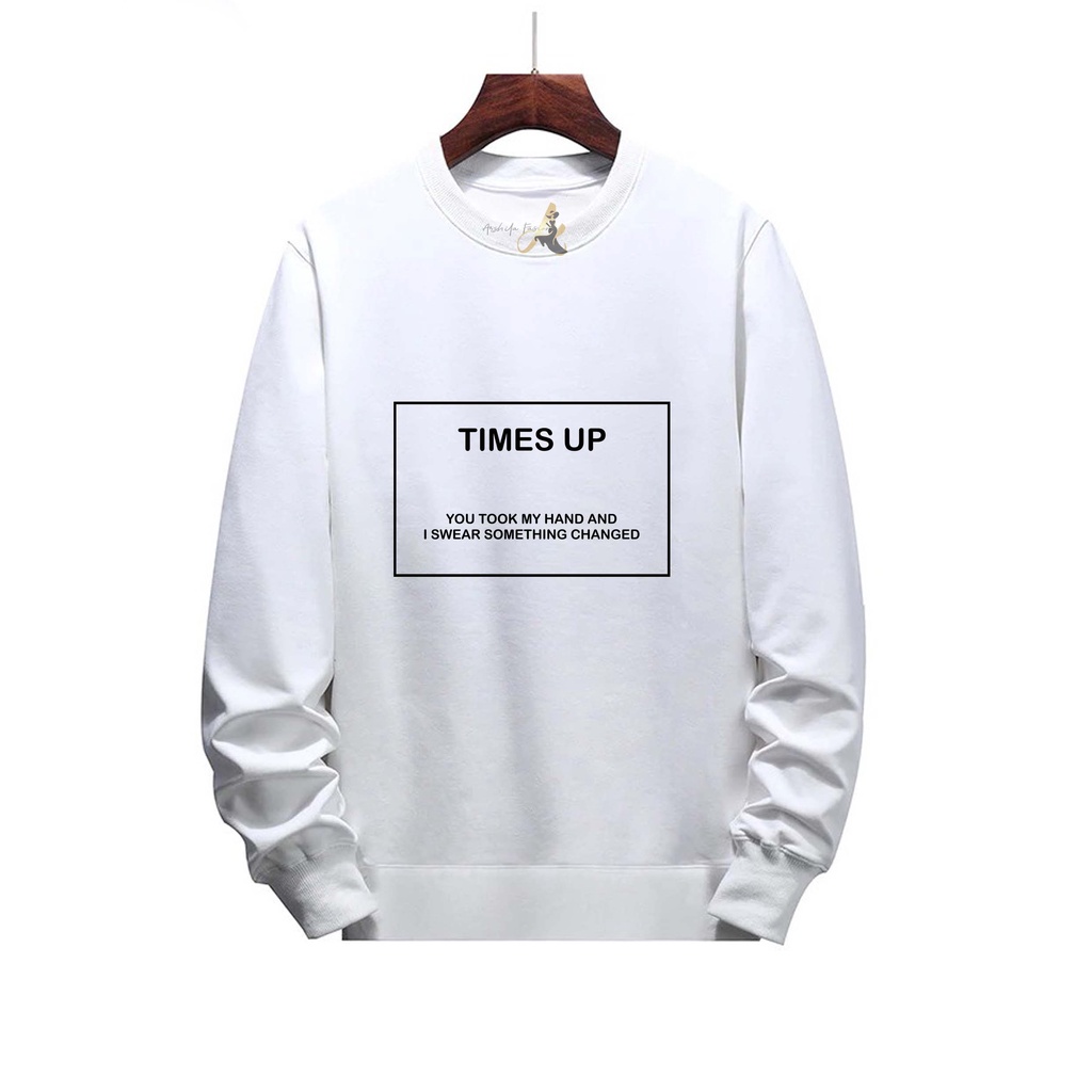 SWEATER OVERSIZE CREWNECK TIMES UP STREETWEAR  SWEATSHIRT PRIA DAN WANITA