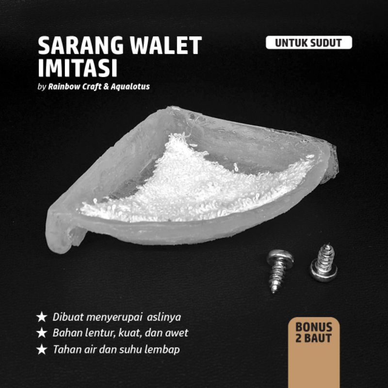 Sarang Sudut / Sarang Walet Imitasi Sudut / Sarang Walet Palsu Sudut(isi 10 sarang)