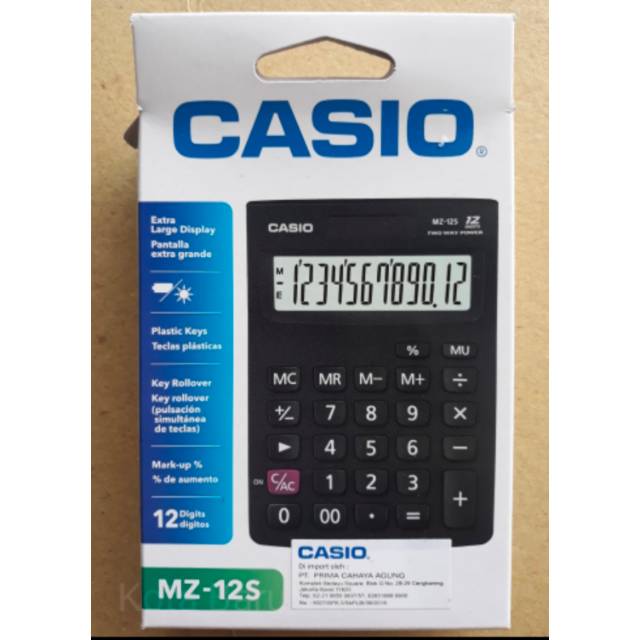 

KALKULATOR/CALCULATOR DESKTOP/KALKULATOR CASIO MZ/MX-12S/ORIGINAL GARANSI RESMI#READY