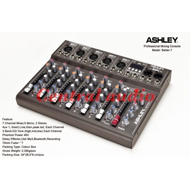 Mixer audio Ashley Better 7 recording original Ashley