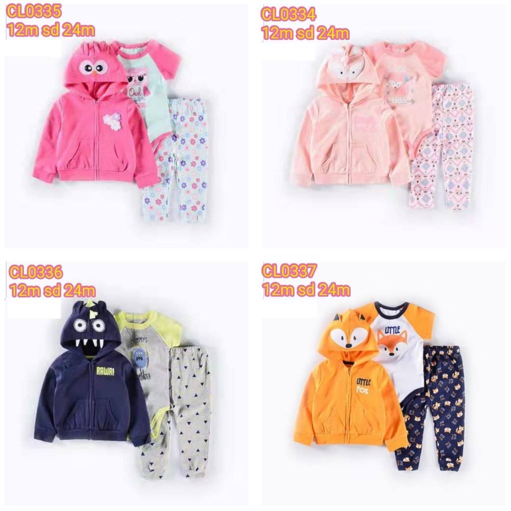 CATELL LOVE SETELAN JAKET BAYI 3IN1 BOYS/GIRL MENARIK USIA 12.18.24BULAN