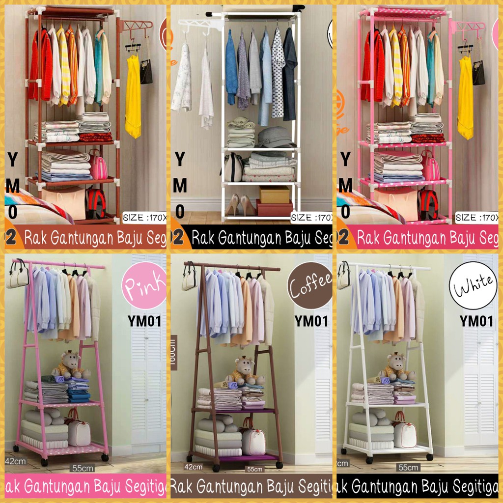 Rak Baju Rak Segitiga Rak Gantungan Baju Stand Hanger Triangle Jumbo Kokoh