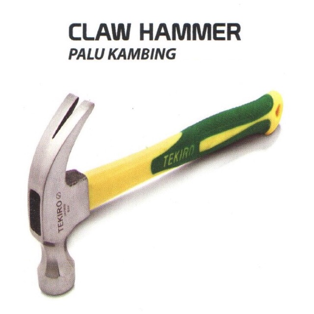 Palu Kambing Anti Selip 12 OZ Tekiro Claw Hammer Tekiro