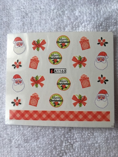 Stiker Kuku/ Water Decal Stiker Christmas 1