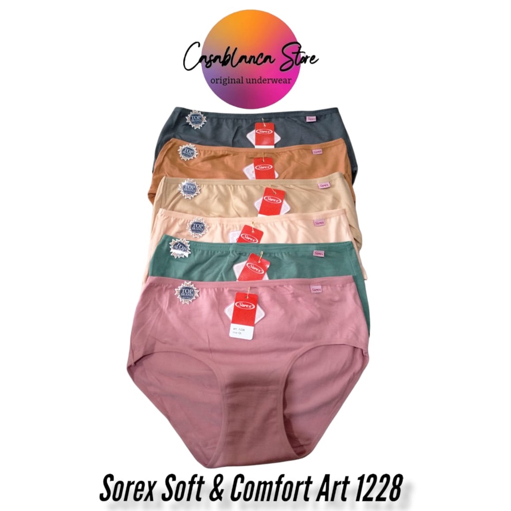 CELANA DALAM WANITA SOREX EDISI SOFT &amp; COMFORT (Art. 1228) BERBAHAN SANGAT HALUS &amp; LEMBUT.