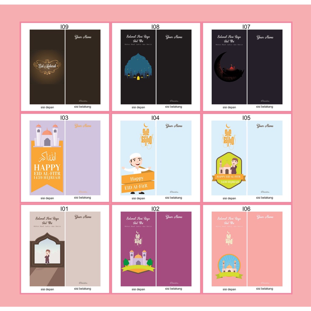 

12PCS Amplop lebaran CUSTOM