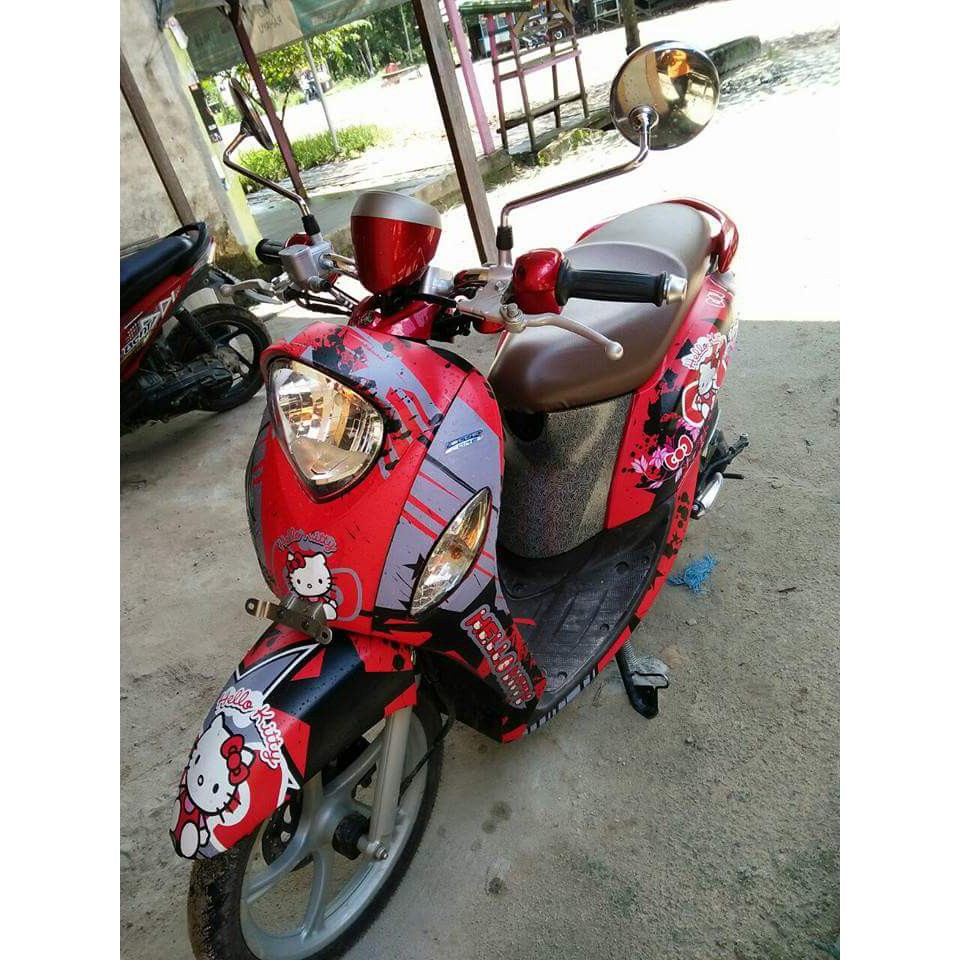 Jual Original Decal Striping Motor Yamaha Fino Motif Hello Kitty Indonesia Shopee Indonesia
