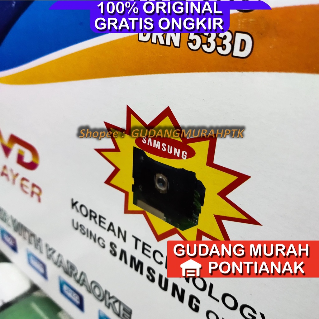 DVD Player Rinrei OPTIK SAMSUNG tidak pilih kaset body panjang Berbahan Plastik Tidak NYETRUM SETRUM