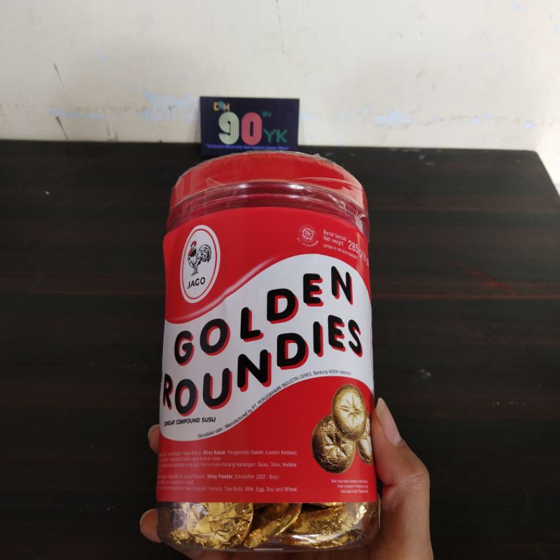 

SOKLAT JAGO KOIN TOPLES 400gr. Coklat GOLDEN ROUNDIES Anak 90an.MURAH.