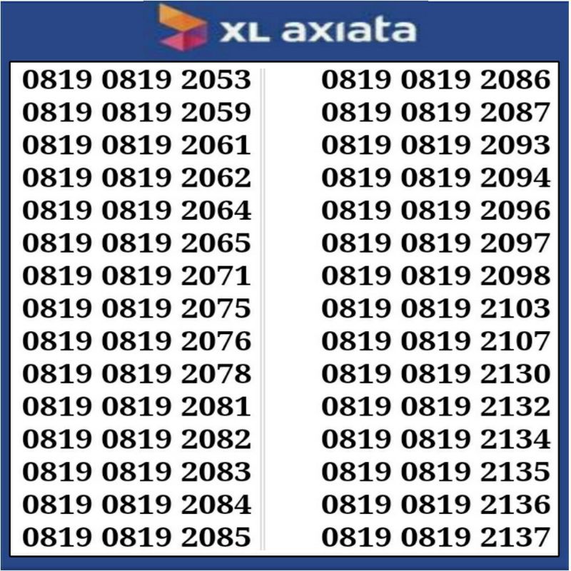 Nomor cantik perdana XL 4G Lte ( 2 )