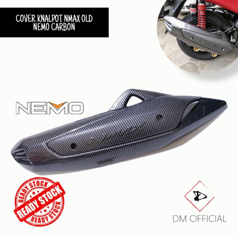 COVER KNALPOT YAMAHA NMAX OLD TAHUN 2015-2019 NEMO CARBON ORIGINAL