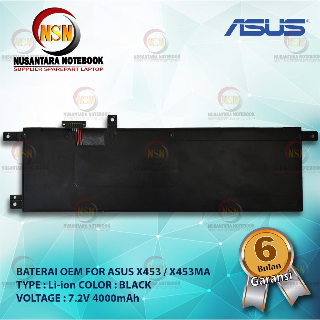 Baterai OEM For Asus X453 X453M X453MA X453S X453SA 7.2V 4000mAh