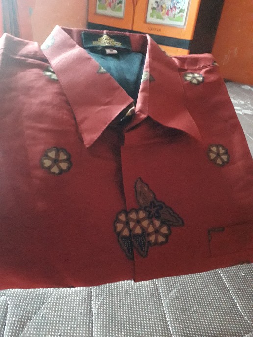 Batik Merah Kangen Kamulyan Kemeja Batik Pria Lengan Panjang Dan Pendek  Asli Solo Berfuring